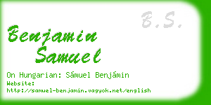 benjamin samuel business card